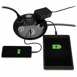 Tripp Lite by Eaton Conference Power Surge Protector - 4 NEMA 5-15R Outlets, 4 USB-A Ports, 6-ft. (1.83 m) Cord, Black - 4