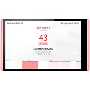 Crestron 10.1 in. Room Scheduling Touch Screen, Black Smooth, with Light Bar - Black Smooth