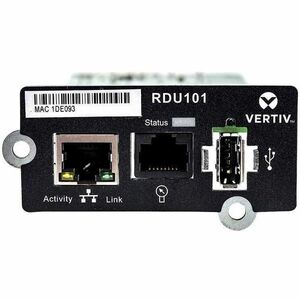 Vertiv Liebert IntelliSlot RDU101 Adaptador gestão alimentação remoto - IntelliSlot - 1 x Porta(s) de rede (RJ-45) - Preto