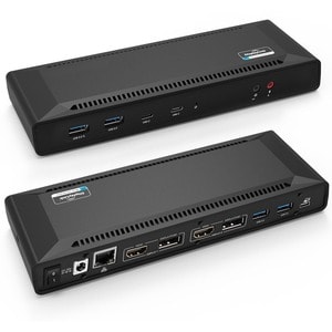 4XEM USB-C Dual 4K with Power Delivery Universal Docking Station - for Notebook/Monitor - 130 W - 100W to host 30W to peri