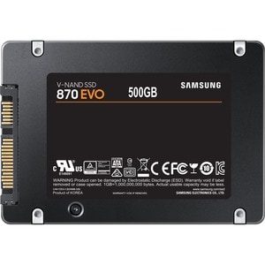 Samsung 870 EVO MZ-77E500BW 500 GB Solid State Drive - 2.5" Internal - SATA (SATA/600) - Black - Storage System, Desktop P