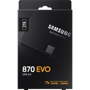 Samsung 870 EVO MZ-77E2T0B 2 TB Solid State Drive - 2.5" Internal - SATA (SATA/600) - Black - Desktop PC, Notebook Device 