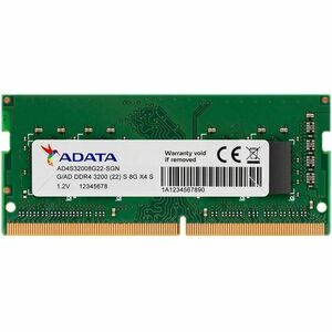 Adata Premier 8GB DDR4 SDRAM Memory Module - For Notebook - 8 GB (1 x 8GB) - DDR4-3200/PC4-25600 DDR4 SDRAM - 3200 MHz - 1