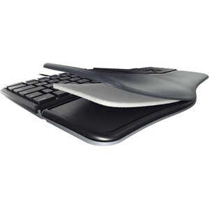 CHERRY ERGO KC 4500 Keyboard - Cable Connectivity - USB Interface - Pan-Nordic - QWERTY Layout - Black - Rubber Dome Keysw
