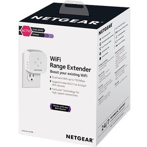 Netgear EX2800 Dual Band Wi-Fi 5 IEEE 802.11 a/b/g/n/ac 750 Mbit/s Wireless Range Extender - 2.40 GHz, 5 GHz - Internal - 