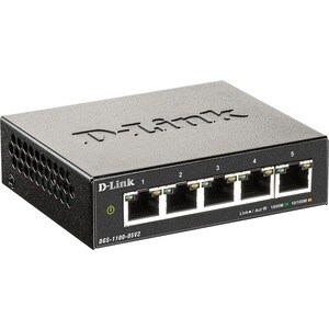 Commutateur Ethernet D-Link DGS-1100 5 Ports Gérable - 2 Couche supportée - 3,42 W Power Consumption - Paire torsadée