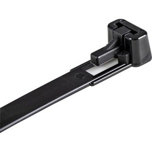 StarTech.com 100 Pack 5" Reusable Cable Ties - Black Small Releasable Nylon/Plastic Zip Ties Resealable Adjustable Network