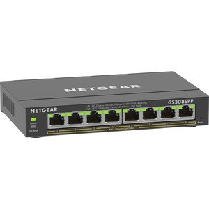 Netgear Business GS308EPP 8 Ports Ethernet Switch - Gigabit Ethernet - 10/100/1000Base-T - Black - 3 Layer Supported - 123