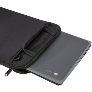 Case Logic Quantic LNEO-212 Carrying Case (Sleeve) for 12" Chromebook - Black - Polyester Body - Shoulder Strap, Handle - 