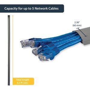 StarTech.com Floor Cable Duct with Guard - 2in wide - 6 ft - Cable raceway - 6.6 ft - gray