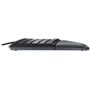 Clavier CHERRY ERGO KC 4500 Durci - Câble Connectivité - USB Interface - Français - AZERTY Disposition - Noir - 109 Touche