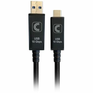 Comprehensive Pro AV/IT USB 10G (3.2 Gen 2) A Male to C Male AOC Active Plenum Cable 35ft - 35 ft Fiber Optic Data Transfe