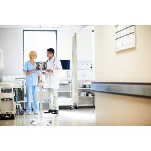 CTA Digital Medical Mobile Floor Stand with VESA Tablet Security Holder - Up to 12.90" Screen Support - Floor