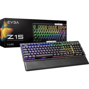 EVGA Z15 Gaming Keyboard - Cable Connectivity - USB 2.0 Interface Multimedia, Volume Control Hot Key(s) - Mechanical Keysw