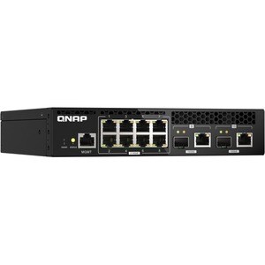 QNAP QSW QSW-M2108R-2C 10 Ports Manageable Ethernet Switch - 2 Layer Supported - Modular - 60 W Power Consumption - Optica