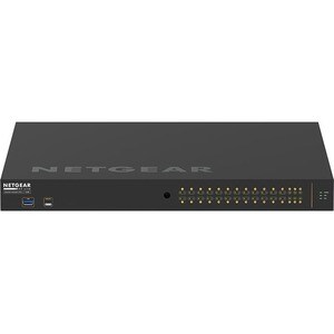 Netgear M4250-26G4XF-PoE+ AV Line Managed Switch - 24 Ports - Manageable - 3 Layer Supported - Modular - 46.80 W Power Con