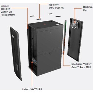 VERTIV VRCS3350-230VU Airflow Cooling System for IT, Enterprise, Retail and Wholesale, Finance - 3.50 kW - Black Gray - 1 