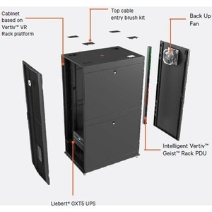 VERTIV VRCS3350-230V Airflow Cooling System for IT, Enterprise, Retail and Wholesale, Finance - 3.50 kW - Black Gray - 1 -