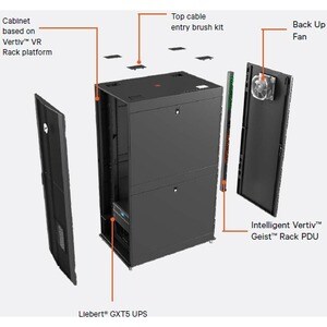 VERTIV VRCS3300-230VS Airflow Cooling System for IT, Enterprise, Retail and Wholesale, Finance - 3.50 kW - Black Gray - 1 