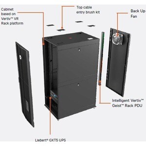 VERTIV VRCS3307-230V Airflow Cooling System for IT, Enterprise, Retail and Wholesale, Finance - 3.50 kW - Black Gray - 1 -