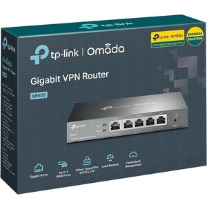 TP-Link Omada ER605 Ethernet Drahtlos Router - 4 x Netzwerk-Anschluss - 1 x Breitband-Anschluss - Gigabit-Ethernet - VPN u