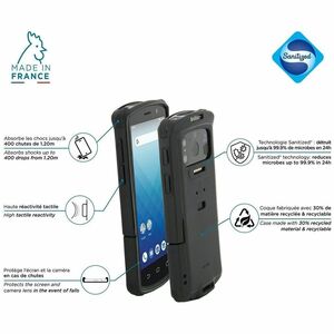 MOBILIS Protech Robust Hülle für Unitech Mobilcomputer - Schwarz - Sturzsicher, Stoßdämfpend, Schlagfest, Anitbakteriell
