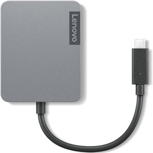 Lenovo USB Type C Docking Station for Notebook/Monitor - Storm Grey - Portable - 2 Displays Supported - 4K - 1920 x 1200, 