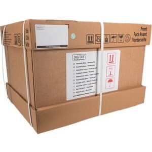 Digitus Unique 12U Wall Mountable Enclosed Cabinet Rack Cabinet for Patch Panel, LAN Switch - 482.60 mm Rack Width - Jet B