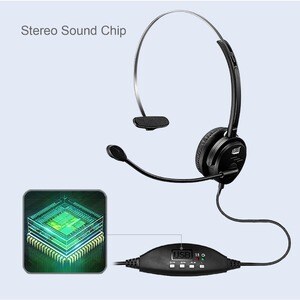Adesso Xtream P1 Wired Over-the-head Mono Headset - Black - Monaural - Supra-aural - 32 Ohm - 20 Hz to 20 kHz - 180 cm Cab