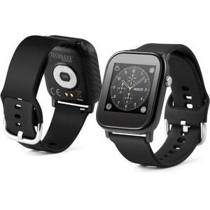 Technaxx TX-SW6HR Smart Watch - Capteur de Température, Moniteur de Fréquence Cardiaque - Affichage d'horloge, Email - Nom