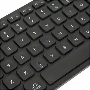 Targus Compact Multi-Device Bluetooth Antimicrobial Keyboard, Black - Wireless Connectivity - Bluetooth - Windows, macOS -