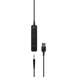 EPOS | SENNHEISER ADAPT 135T USB II - Mono - USB, Mini-phone (3.5mm) - Wired - On-ear - Monaural - Ear-cup - 7.6 ft Cable 