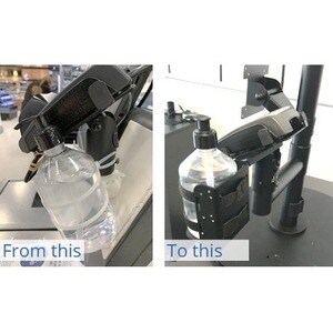SpacePole Pole Mount for Sanitizing Dispenser - Black