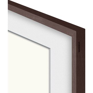 Samsung (2021) 50" The Frame Customizable Bezel - Modern Brown - 44.39" x 25.60" Frame Size - Rectangle - Landscape - Magn
