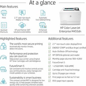 Color LaserJet Ent M455dn Printer