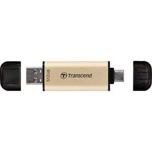 Transcend JetFlash 930C 512 GB USB 3.2 (Gen 1) Type A, USB 3.2 (Gen 1) Type C Flash Drive - Gold - 420 MB/s Read Speed - 4
