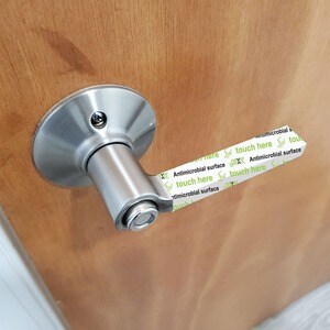 Antimicrobial Covers Door Handle Wrap ADA Style 3 RIGHT/LEFT, for 3.5" (8.9 CM) HANDLE WITH NO TAIL, Antimicrobial Surface