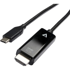 Câble A/V V7 V7UCHDMI-2M - 2,01 m HDMI/USB-C - Cable for Périphérique audio/vidéo, Ordinateur de bureau, Ordinateur Portab