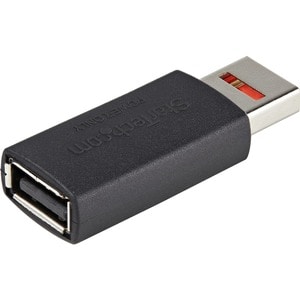 StarTech.com Secure Charging USB Data Blocker Adapter, Male/Female USB-A Data Blocking Charge/Power-Only Charging Adapter 