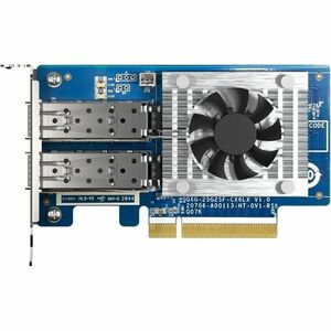 QNAP QXG QXG-25G2SF-CX6 25Gigabit Ethernet Card for Workstation - SFP28 - Plug-in Card - PCI Express 4.0 x8 - Low-Profile 