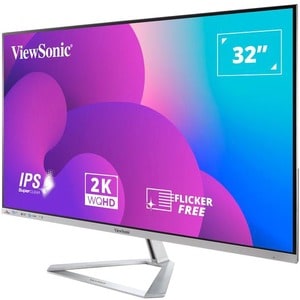 ViewSonic VX3276-2K-MHD-2 32" Class WQHD LCD Monitor - 16:9 - White - 80 cm (31.5") Viewable - In-plane Switching (IPS) Te
