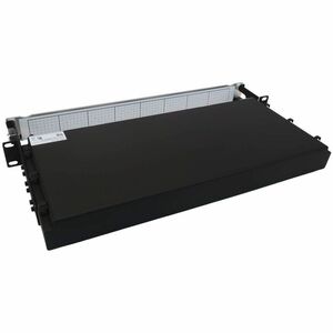 Eaton Tripp Lite Series Preloaded Fiber Panel, 1U - 2x (12F MTP/MPO-PC to 4x LC Duplex F/M) 8F Trunk Cables, OM4 Multimode