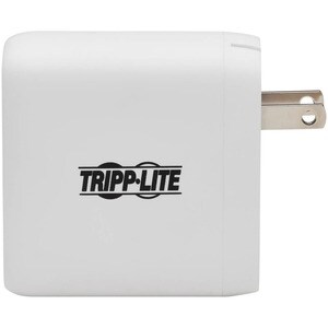 Eaton Tripp Lite Series Dual-Port Compact USB-C Wall Charger - GaN Technology, 68W PD Charging (50W+18W), White - 120 V AC