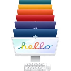Apple iMac MJVA3LL/A All-in-One Computer - Apple M1 Octa-core (8 Core) - 8 GB RAM - 256 GB SSD - 24" 4.5K 4480 x 2520 - De