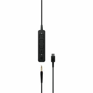 EPOS ADAPT 165 USB-C II Wired On-ear Stereo Headset - Black - Binaural - 20 Hz to 20 kHz - 231.2 cm Cable - Noise Cancelin