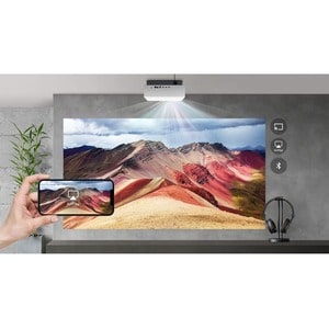 LG CineBeam HU810PW DLP Projector - 16:9 - Ceiling Mountable - High Dynamic Range (HDR) - 3840 x 2160 - Front, Ceiling - 2