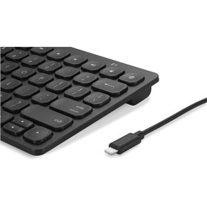 Kensington Keyboard - Cable Connectivity - Lightning Interface - Black - iPad