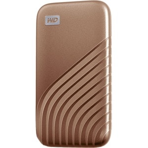 WD My Passport WDBAGF0010BGD-WESN 1 TB Portable Solid State Drive - External - Gold - USB 3.2 (Gen 2) Type C - 1050 MB/s M