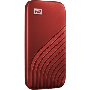 WD My Passport WDBAGF0020BRD-WESN 2 TB Portable Solid State Drive - External - Red - Desktop PC Device Supported - USB 3.2