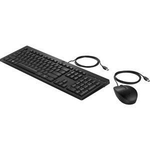 HP 225 Tastatur & Maus - Tastatur, Kabel USB - Maus, Kabel, USB, Scroll-Rad für PC